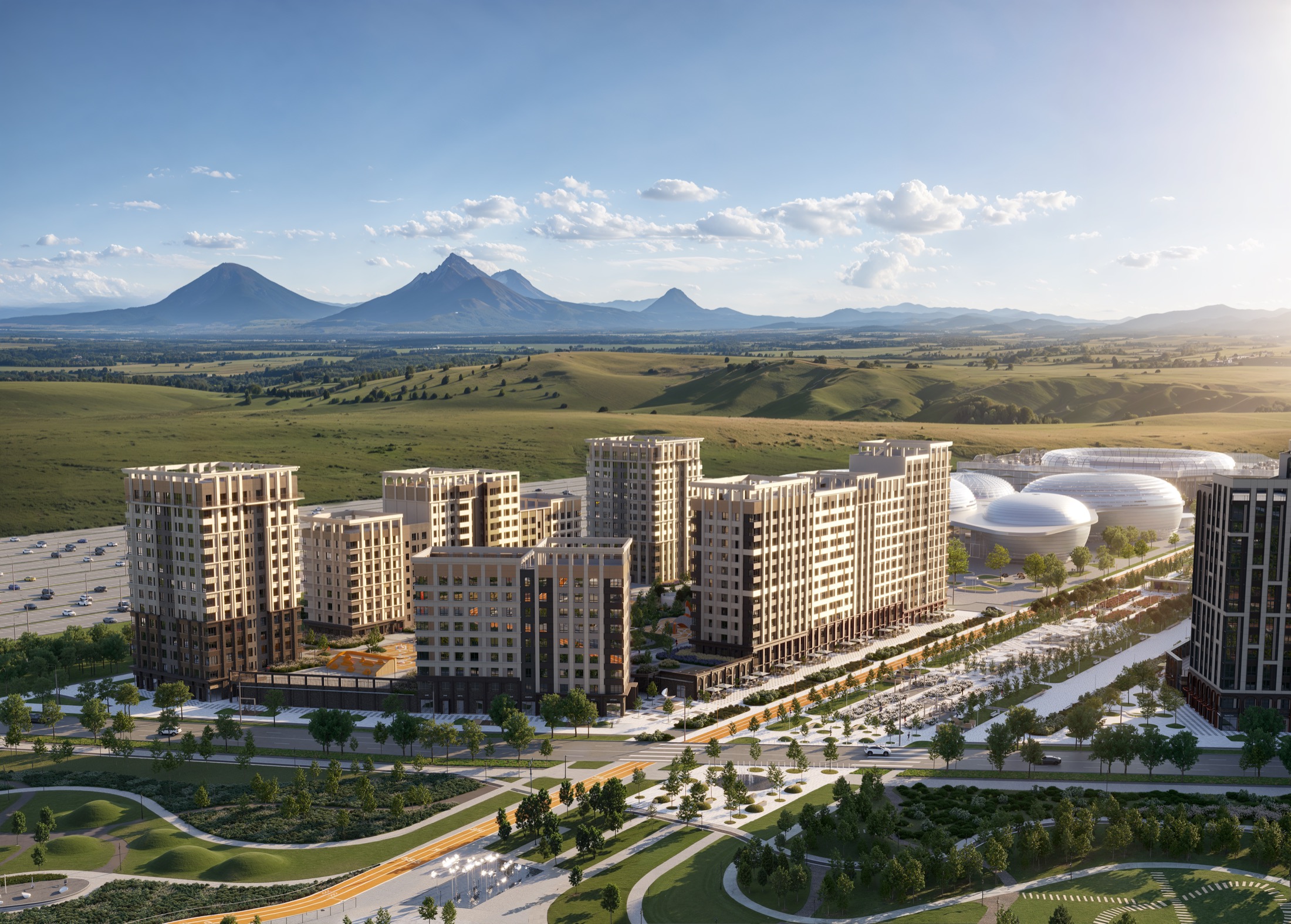 Вид на Нагорию с высоты птичьего полета